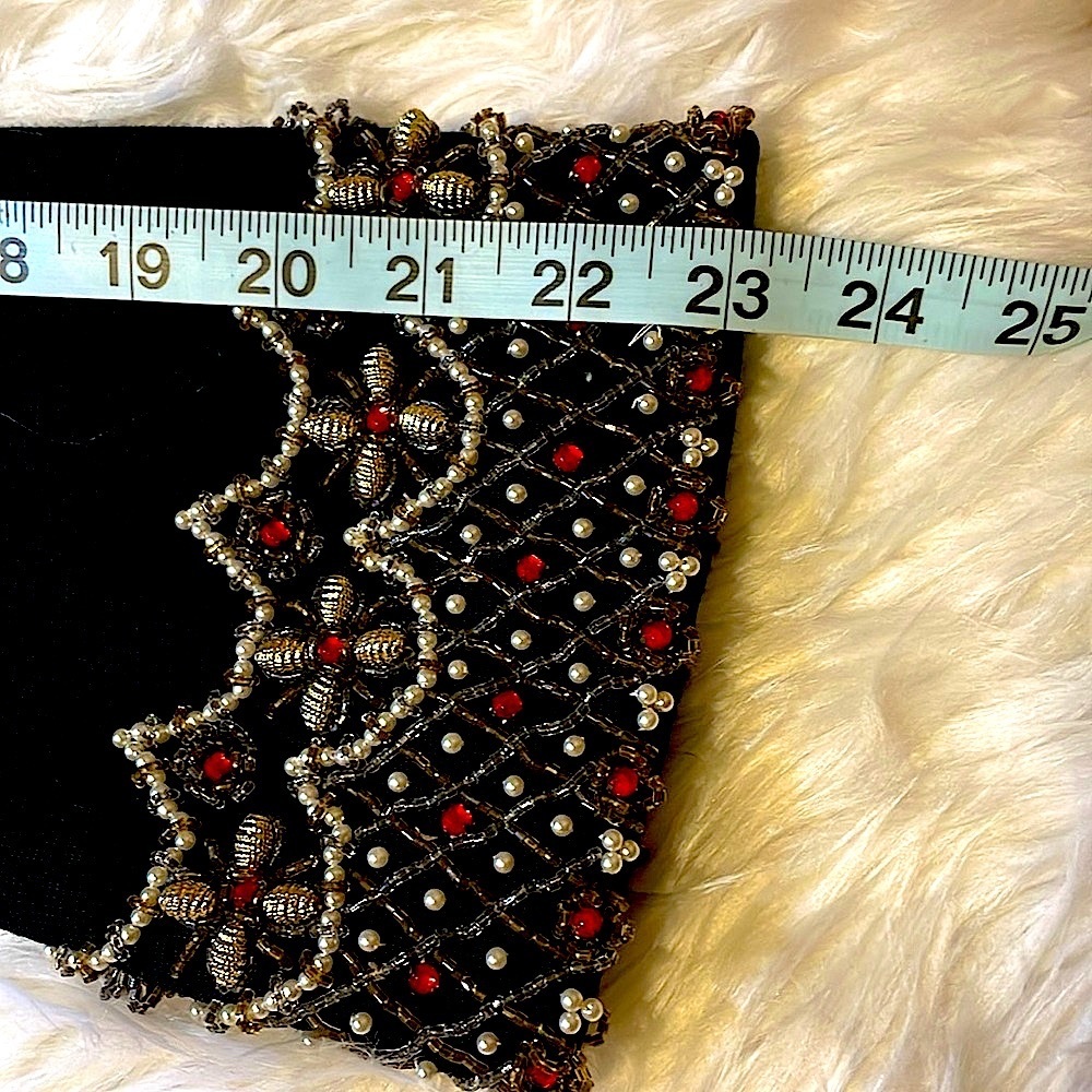 Vintage TERIDOT Wool Beaded Dress - Picture 9 of 16